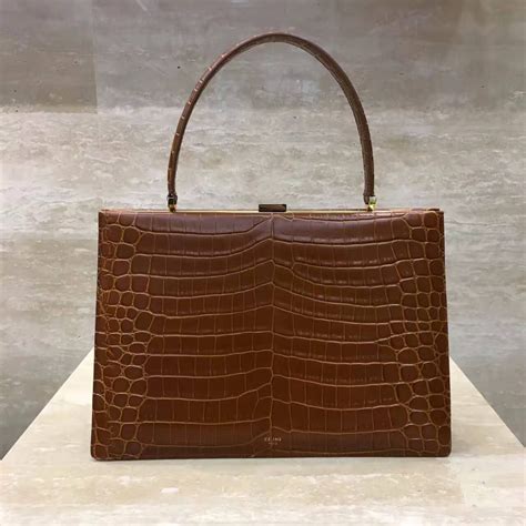 celine medium clasp bag in crocodile|CELINE PALO ALTO NEIMAN MARCUS LEATHER GOODS.